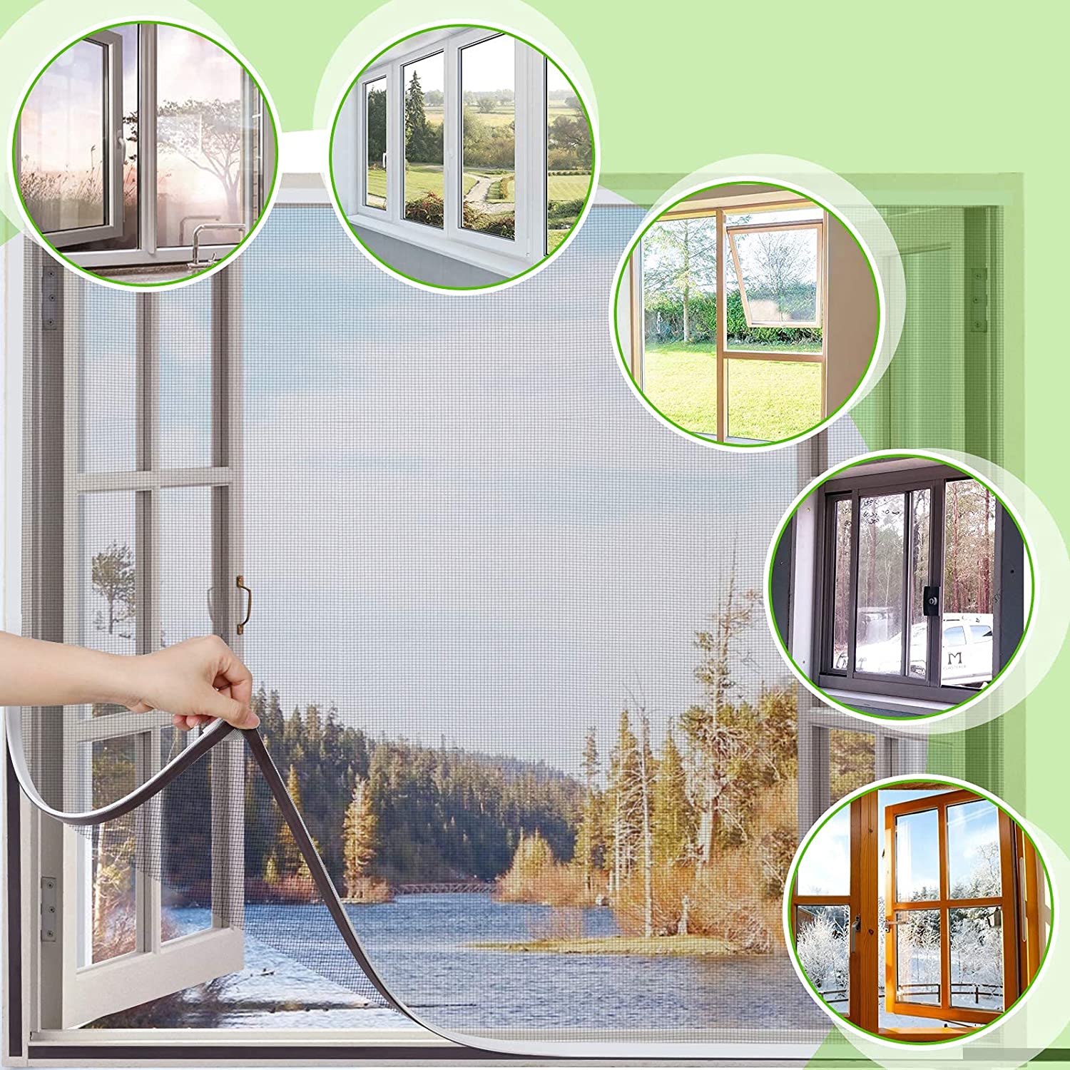 DIY Magnetic  Insect Fly Screen For Window  Curtain Screen
