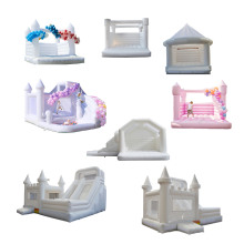2024 White Themed Customizable Jumping Castles for Kids