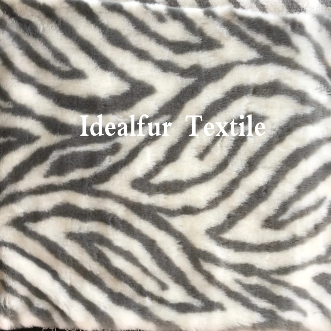 Two Color Jacquard Soft Fake Rabbit Fur