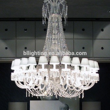 Large crystal white lenox chandelier for hotels