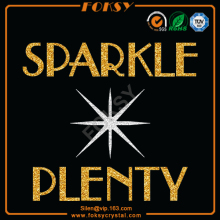 Sparkle Plenty glitter wholesale custom heat transfers