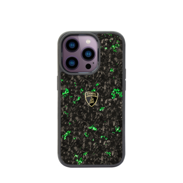 Official Licensed Lamborghini Green Special Forged Carbon Fiber Phone Case for iPhone 14 Pro