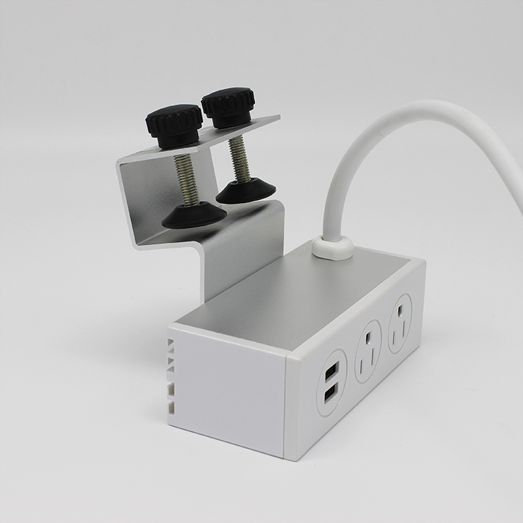Prise de courant en surface à 2 prises avec ports USB 2 Sockets Surface Power Outlet with USB Ports