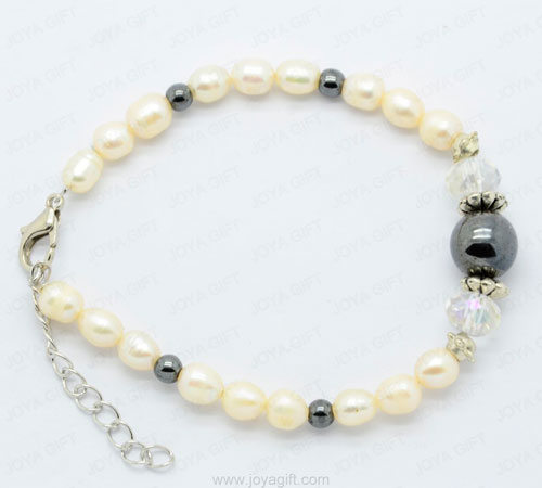 Hematite Pearl Bracelet For Women