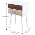 Wooden Fancy Bedside Table With 2 Drawers