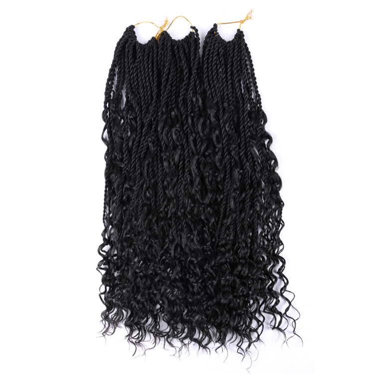 River Senegal Twists Braids Crochet Senegalese Hair Braids Curly Messy River Braids Wholesale