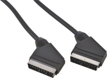 factory direct sell high quality over molded 21P male to male scart cable, cable scart to usb