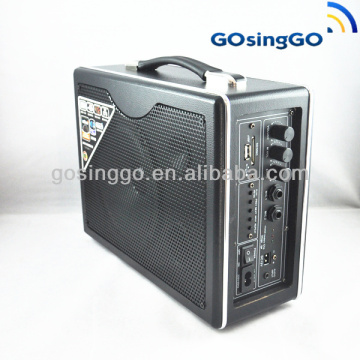 fm radio portable speaker with wireless mic