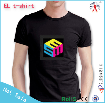 bulk wholesale t shirts led/custom led light t shirt/light up t shirt