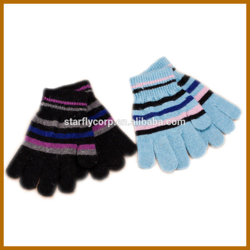 fashion nylon knit gloves with polyurethane palm