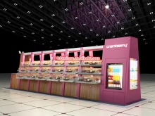 Shopping mall display case design for donut