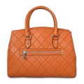 Square Grid Genuine Leather Lady Fashion Tote Handbags