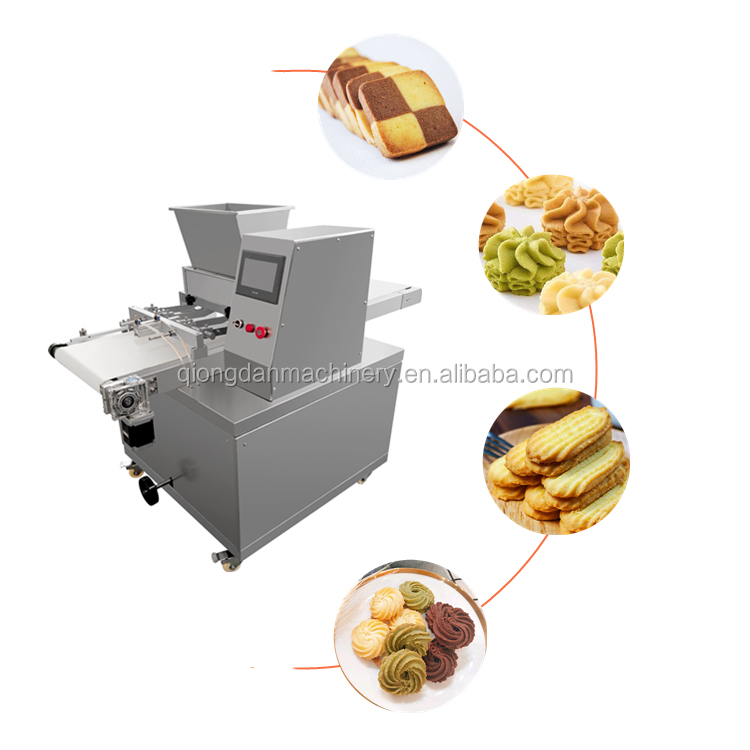 Automatic small cookies depositor machine two color maker 3D mini biscuit forming machine for commercial use price for sale