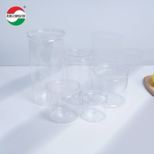 Round Food Grade PET Plastic Containers for Nuts and Candies