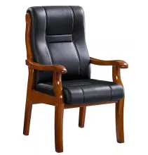 Conference Chair Office Chair Leather Wooden Chair Managerial Chair