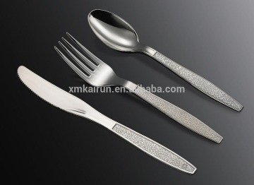 Spoon & Fork & knife disposable plastic silver spoon/silver coated plastic cutlery/silver plated cutlery