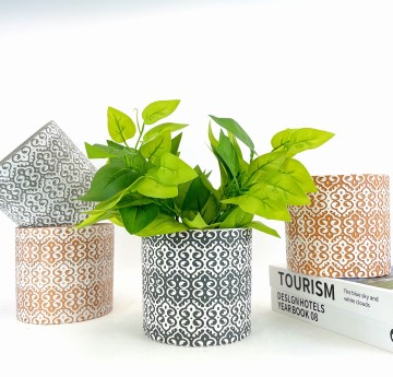 Garden Decoration Round Gold Flower Pot Planter Ceramic Pot Planter Manufacturer