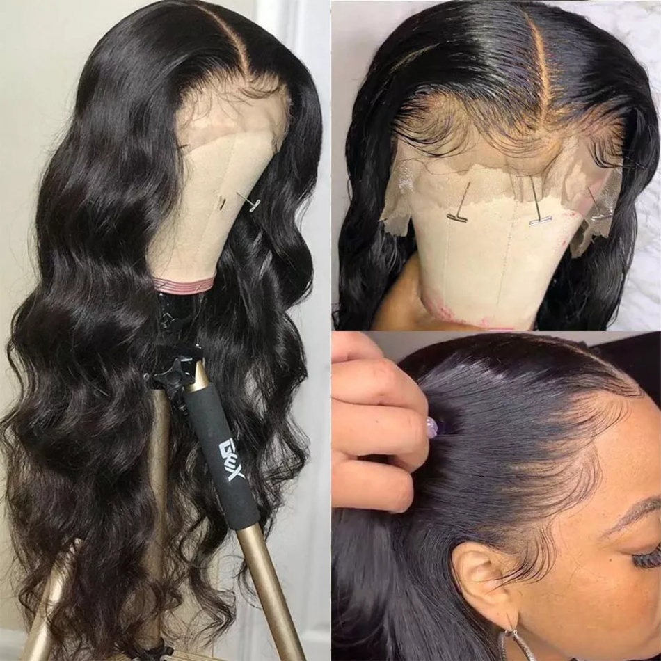 Pre Plucked Lace Frontal Wig With Baby Hair Remy Brazilian Body Wave 180% Density 13x4 Lace Front Human Hair Wigs