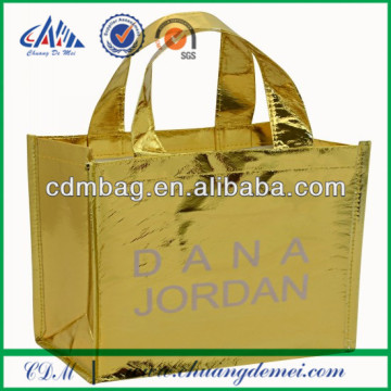 Golden metalic lamination Non Woven Bag