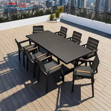 Expandable Metal Patio Table and Chair Set
