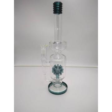 Bongs kính đôi tuyệt vời với bộ chia khối ưa thích