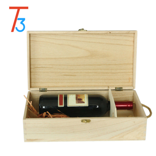 Pine Wooden Packaging Wine Crate Storage Box