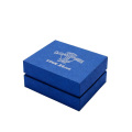 Custom Silver Logo Texture Blue Paper Box Foam