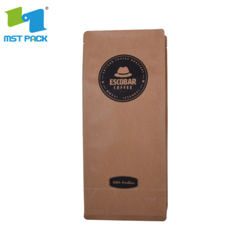 Hot selling customize style kraft paper bag with zipper