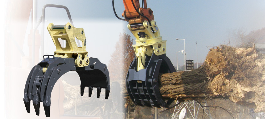 hydraulic rotator grapple for excavators hydraulic rotating grab