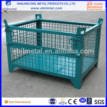 Folding wire mesh storage box