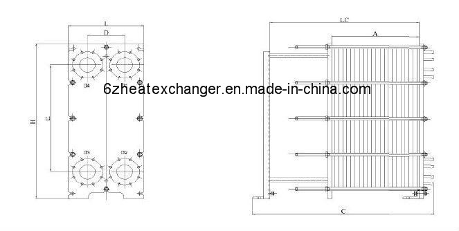 Plate Heat Exchanger for Swimming Pool Water Heating (equal M3)