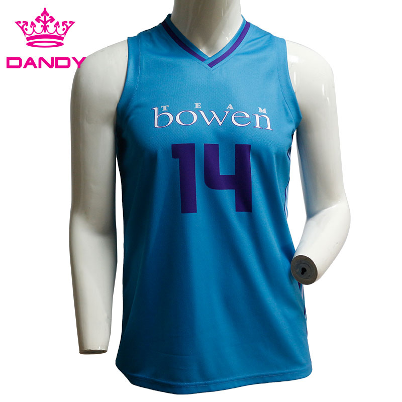 Camisas de basquete sublimadas em azul