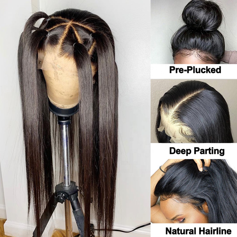 Wholesale Hd Transparent Lace Front Wig, 100 Raw Virgin Human Hair Wigs, Glueless Remy Natural Human Hair Wigs Vendor
