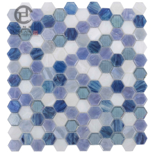 ASIAN CLASSICAL HEXAGON GLASS MOSAIC TILE