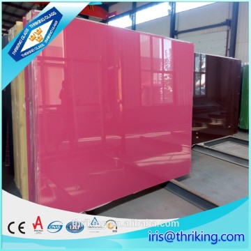 Decoration no fingerprint glass, colored glass kitchen cabinet doors
