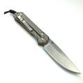 7Cr17MoV Titanium Handle Folding Blade Knife