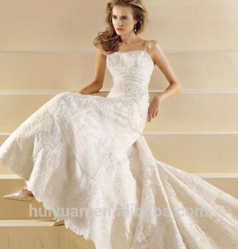 new strap sexy lace A-line design wedding dress online
