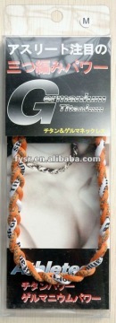 Heathy silicone titanium necklace for sports