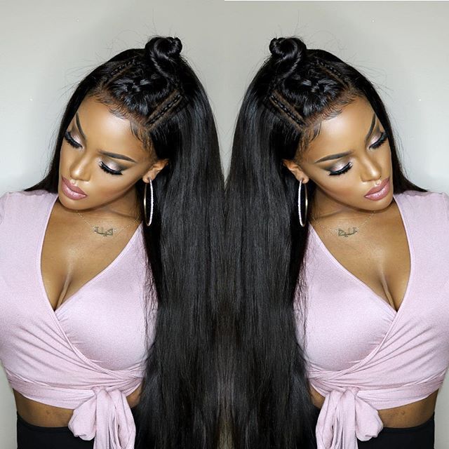 Grade 10A 100% Brazilian Hair Wig Natural Color Silk Straight Wigs for Black Women Human Hair Lace Front Wig