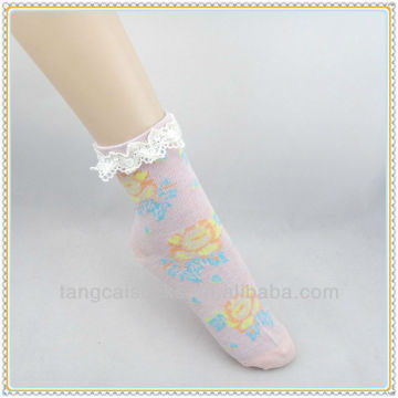 Fashion Japanese ladies cotton lace socks