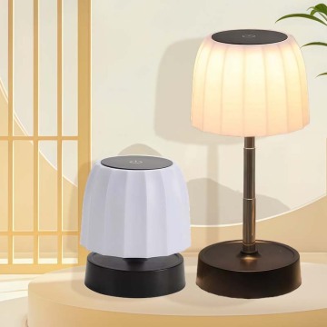 Adjustable height rechargeable LED table lamp