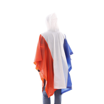 Poncho de pluie imprimé en pvc de première qualité