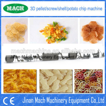 Screw/shell/chips/ extruded pellet frying food process line