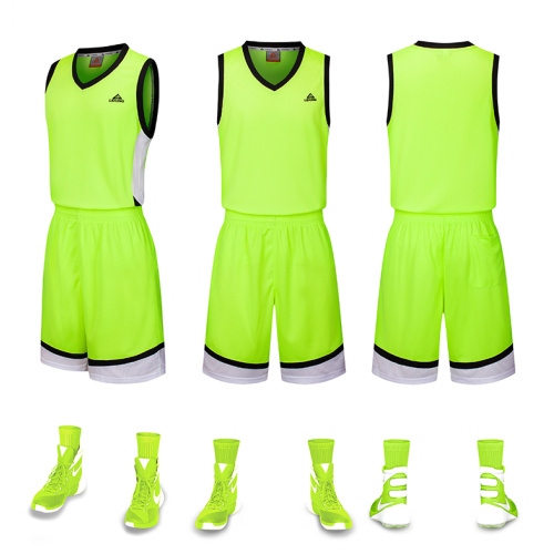 Basketball Uniform Design 100% Polyester quick dry basketball uniform Manufactory