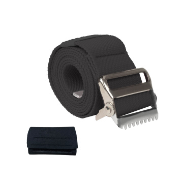 Senior Black Metal Buckle Gait Belt