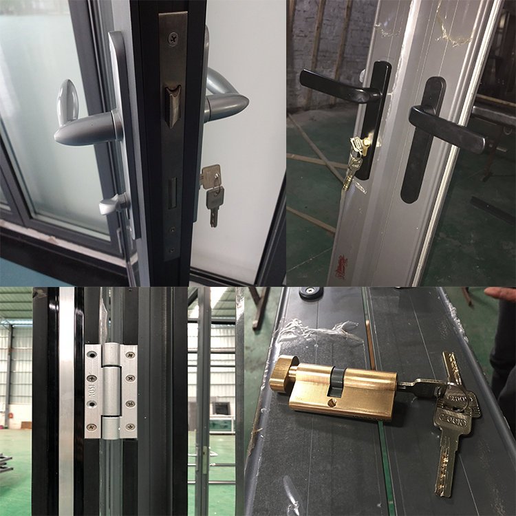 China supplier 2.0mm profile thickness insulated glass accordion door