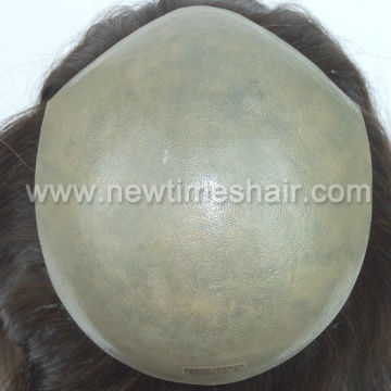 Injected 0.08mm pu skin base toupee