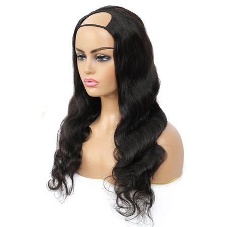 Natural Water Wave Human Hair V Part Wig