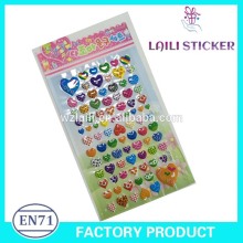 diy puffy sticker for decoration,heart shape puffy sticker