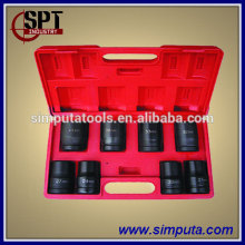8pcs 1" Metric Standard Impact Socket Set